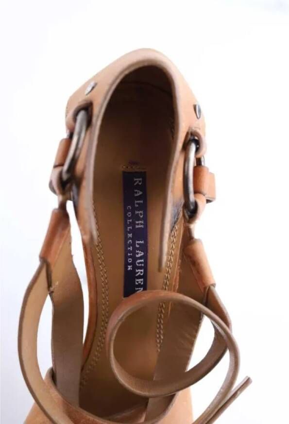 Ralph Lauren Pre-owned Leather heels Brown Dames