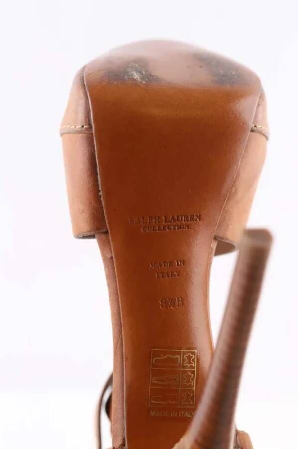 Ralph Lauren Pre-owned Leather heels Brown Dames