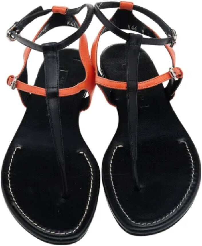 Ralph Lauren Pre-owned Leather sandals Black Dames