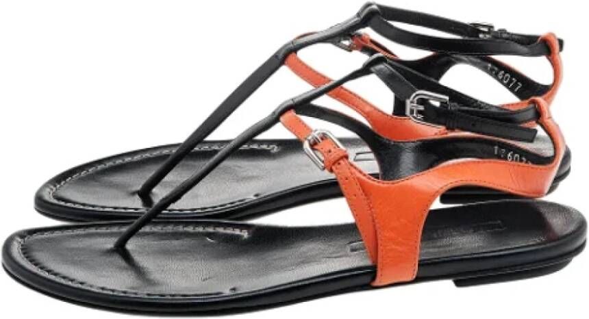 Ralph Lauren Pre-owned Leather sandals Black Dames