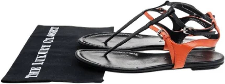 Ralph Lauren Pre-owned Leather sandals Black Dames