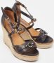 Ralph Lauren Pre-owned Leather sandals Black Dames - Thumbnail 4