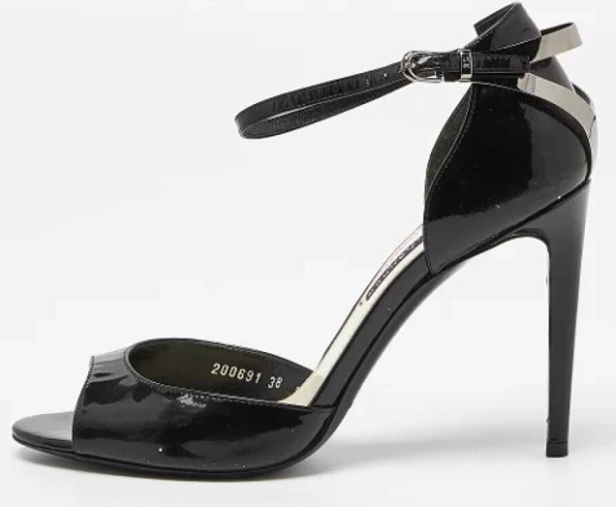 Ralph Lauren Pre-owned Leather sandals Black Dames