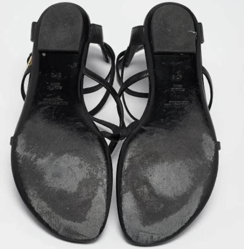 Ralph Lauren Pre-owned Leather sandals Black Dames