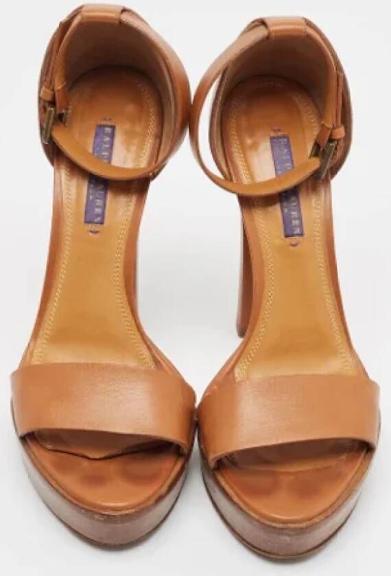 Ralph Lauren Pre-owned Leather sandals Brown Dames