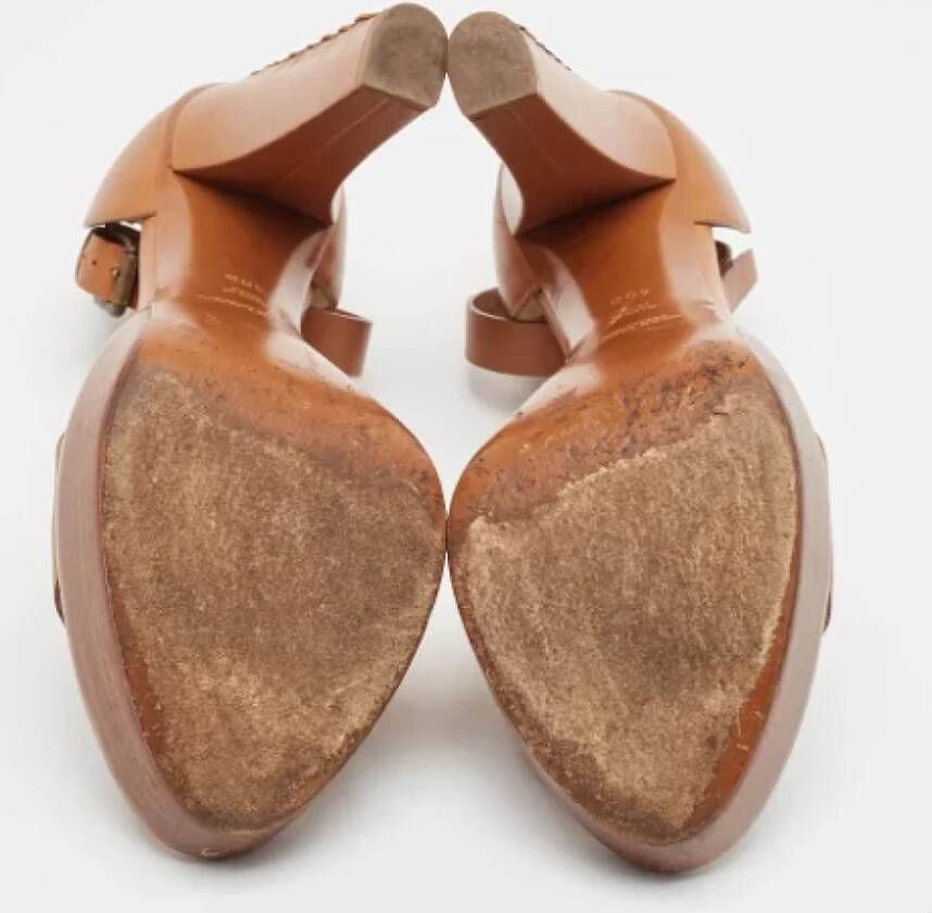 Ralph Lauren Pre-owned Leather sandals Brown Dames