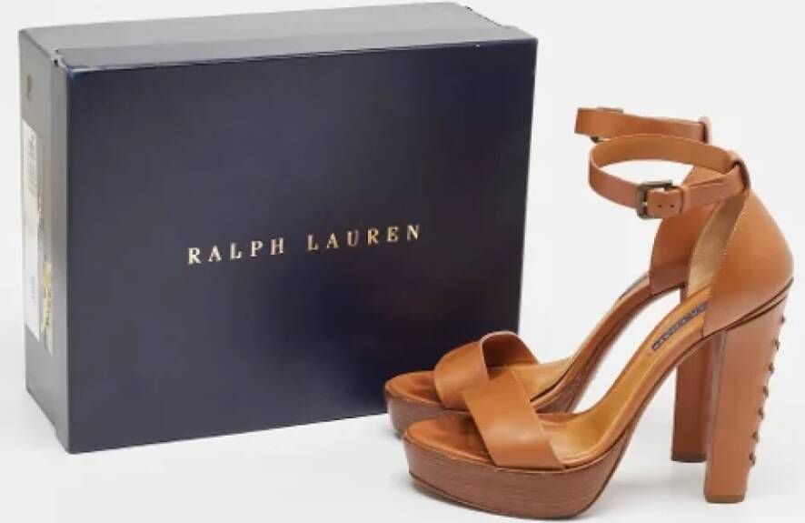 Ralph Lauren Pre-owned Leather sandals Brown Dames