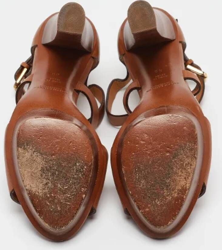 Ralph Lauren Pre-owned Leather sandals Brown Dames