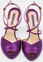 Ralph Lauren Pre-owned Satin sandals Purple Dames - Thumbnail 3