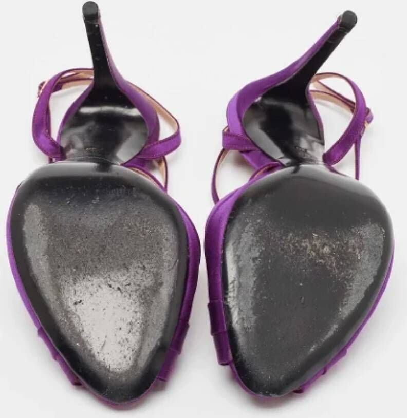 Ralph Lauren Pre-owned Satin sandals Purple Dames