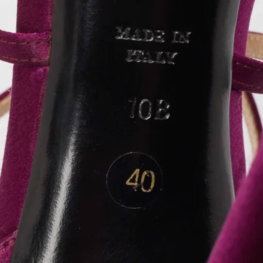 Ralph Lauren Pre-owned Satin sandals Purple Dames