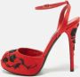 Ralph Lauren Pre-owned Satin sandals Red Dames - Thumbnail 2