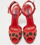 Ralph Lauren Pre-owned Satin sandals Red Dames - Thumbnail 3