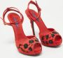 Ralph Lauren Pre-owned Satin sandals Red Dames - Thumbnail 4