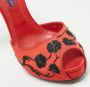 Ralph Lauren Pre-owned Satin sandals Red Dames - Thumbnail 7