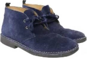 Ralph Lauren Pre-owned Suede boots Blue Dames