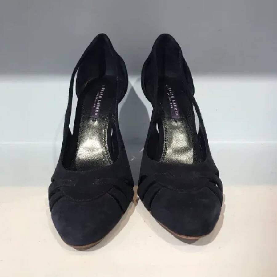 Ralph Lauren Pre-owned Suede heels Blue Dames