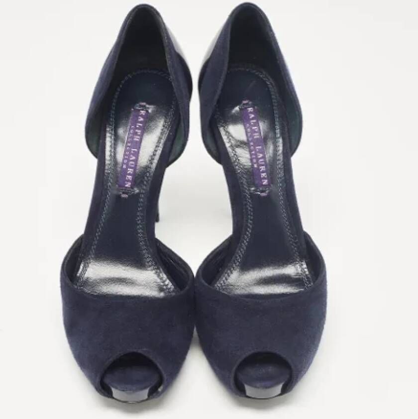 Ralph Lauren Pre-owned Suede heels Blue Dames