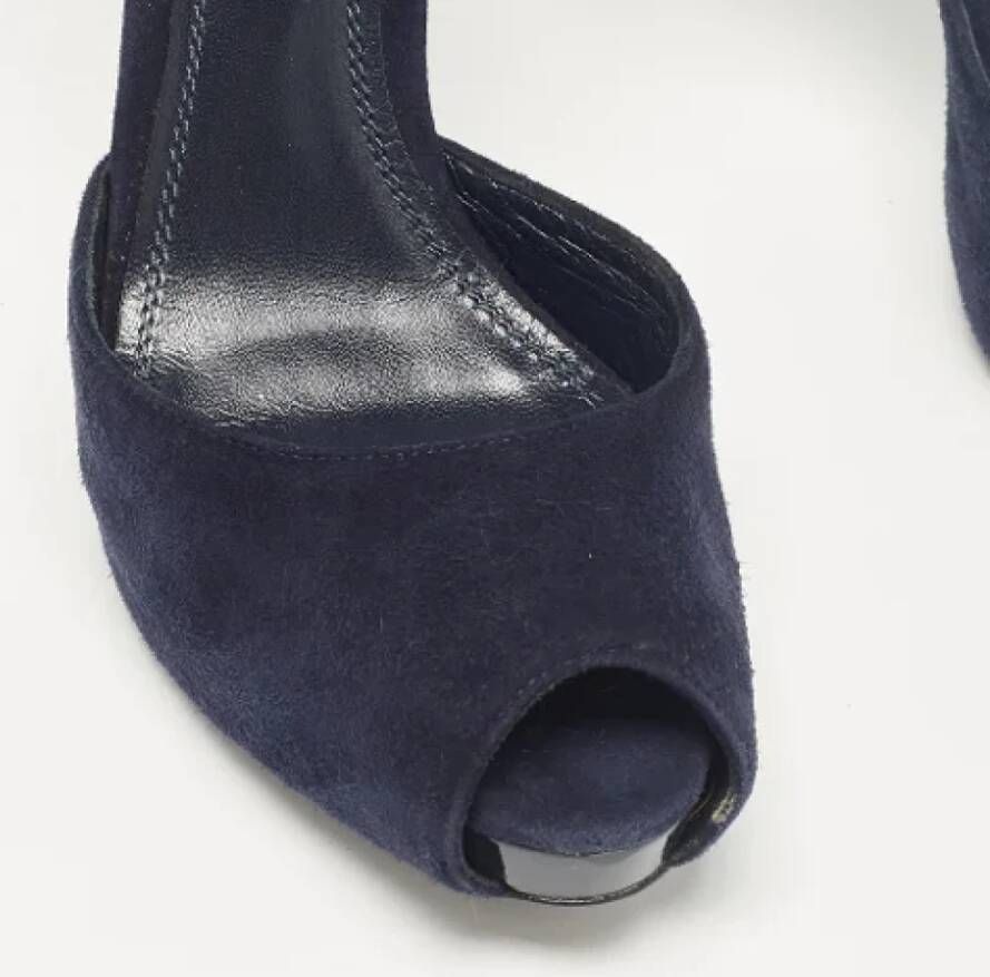 Ralph Lauren Pre-owned Suede heels Blue Dames