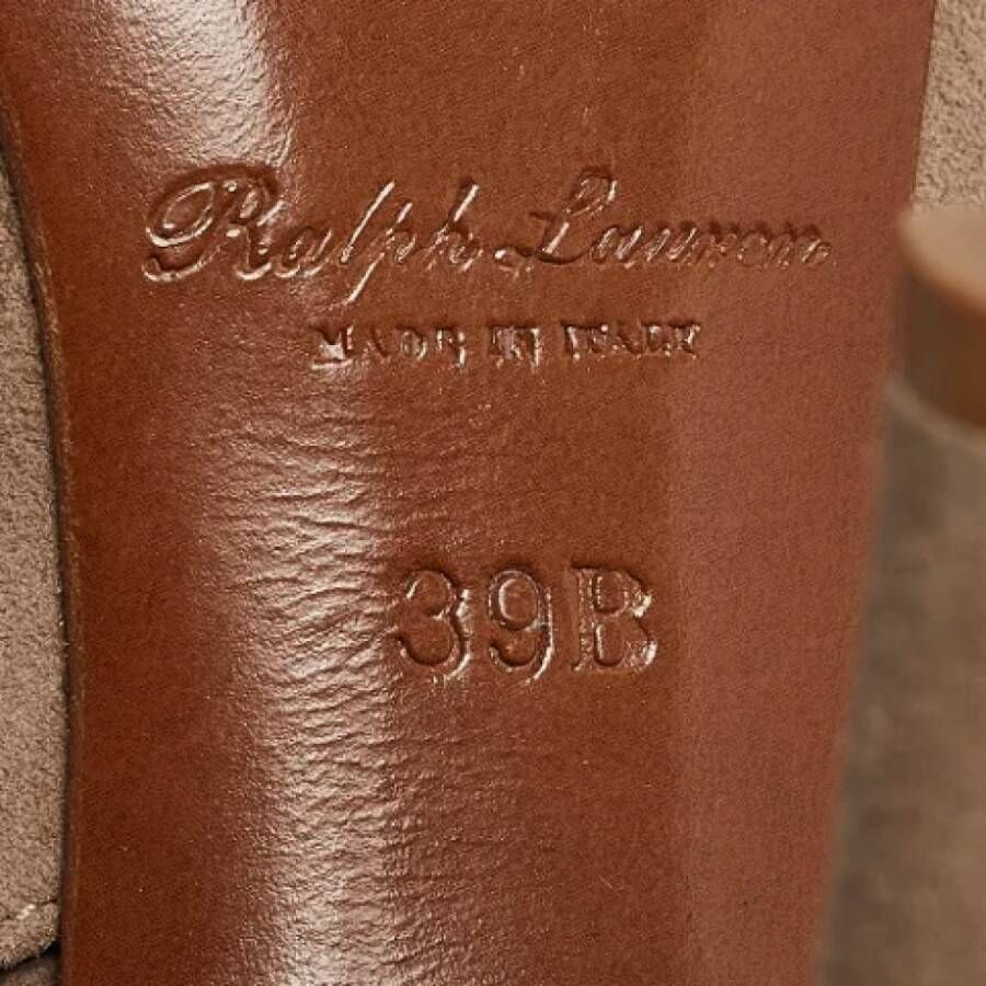 Ralph Lauren Pre-owned Suede heels Brown Dames