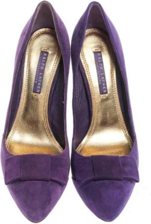 Ralph Lauren Pre-owned Suede heels Purple Dames