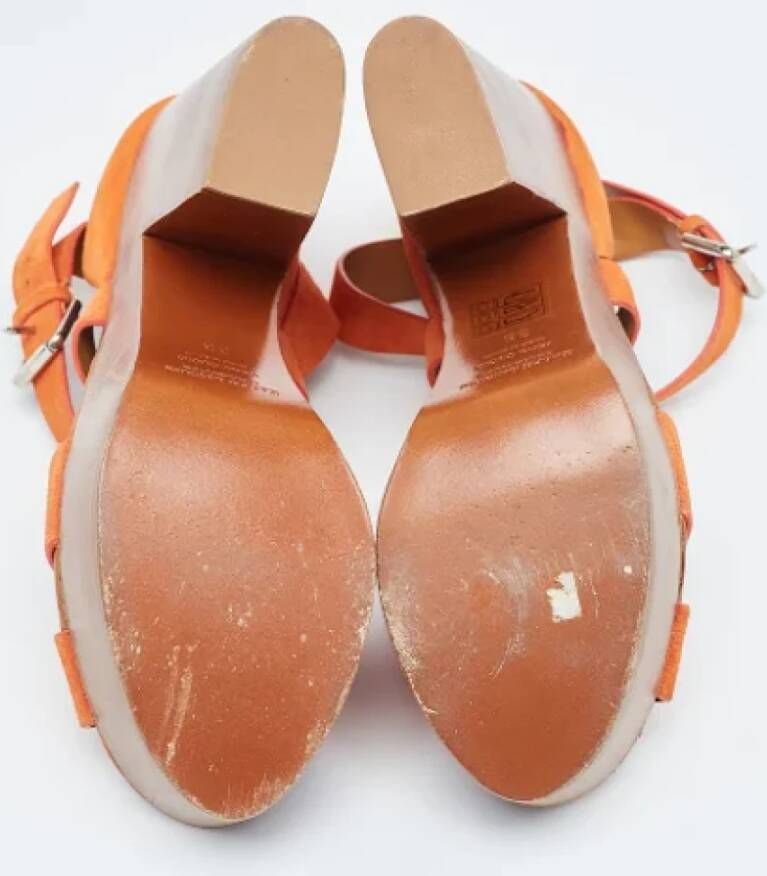 Ralph Lauren Pre-owned Suede sandals Orange Dames