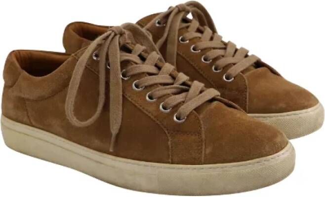 Ralph Lauren Pre-owned Suede sneakers Brown Dames