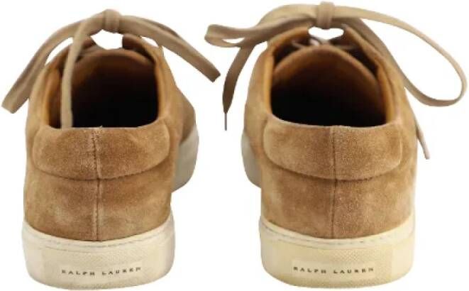 Ralph Lauren Pre-owned Suede sneakers Brown Dames