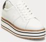 Ralph Lauren Sneaker Amelia in leer met plateau White Dames - Thumbnail 4