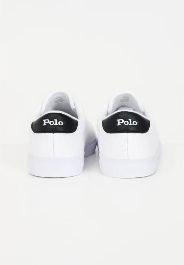 Ralph Lauren Witte Leren Casual Sneakers voor Heren Wit Heren