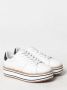 Ralph Lauren Sneaker Amelia in leer met plateau White Dames - Thumbnail 4