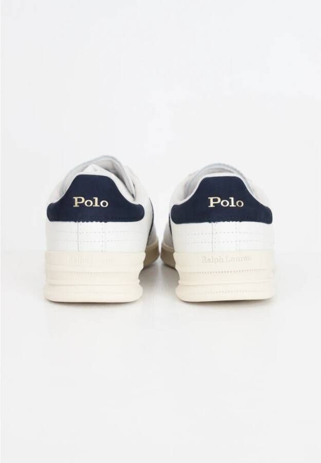 Ralph Lauren Witte en zwarte logo sneakers Multicolor Heren