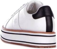 Ralph Lauren Witte Leren Sneakers Logo Zijkant White Dames