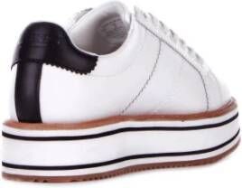 Ralph Lauren Witte Leren Sneakers Logo Zijkant White Dames