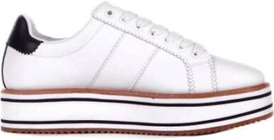 Ralph Lauren Witte Leren Sneakers Logo Zijkant White Dames