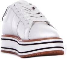 Ralph Lauren Witte Leren Sneakers Logo Zijkant White Dames