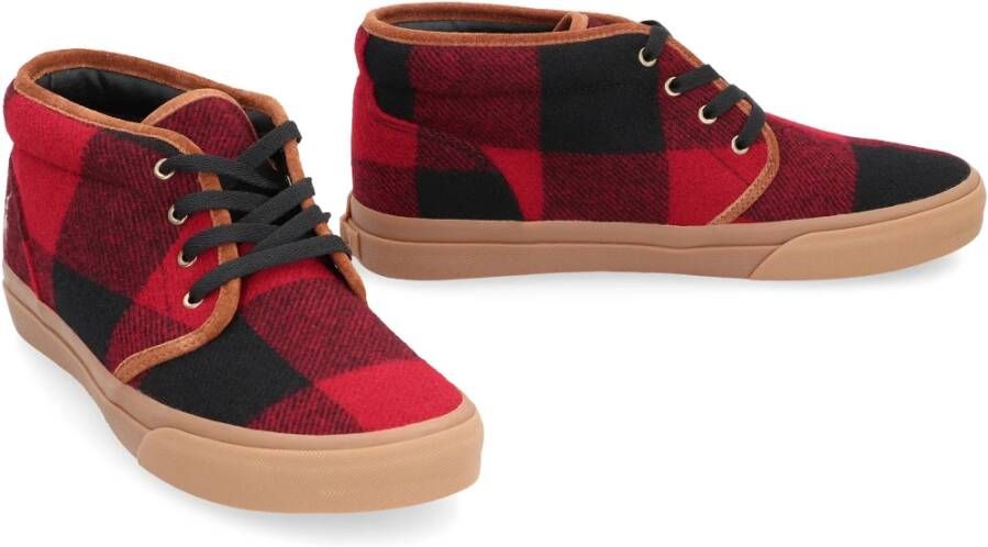 Ralph Lauren Wollen Mid-Top Sneakers Red Heren