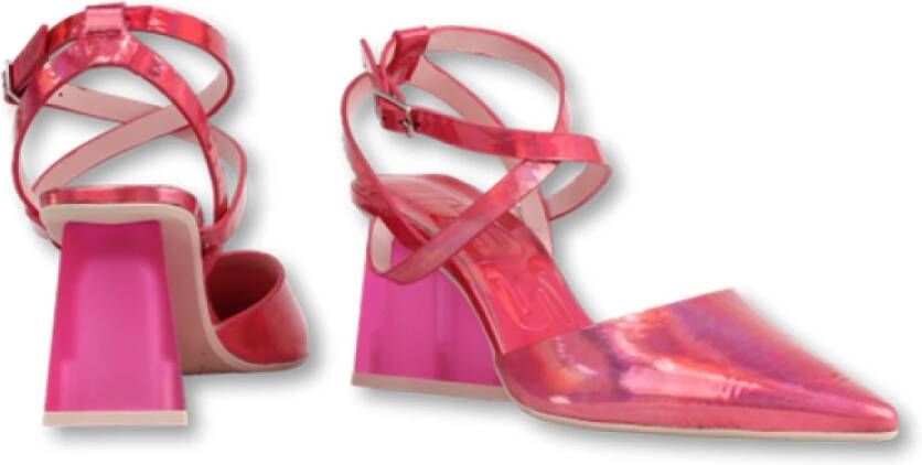 Ras Roze Leren Pump WE Like Pink! Purple Dames