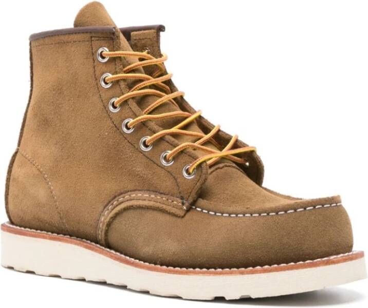 Red Wing Shoes Bruine platte schoenen met contraststiksels Brown Heren