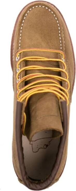 Red Wing Shoes Bruine platte schoenen met contraststiksels Brown Heren