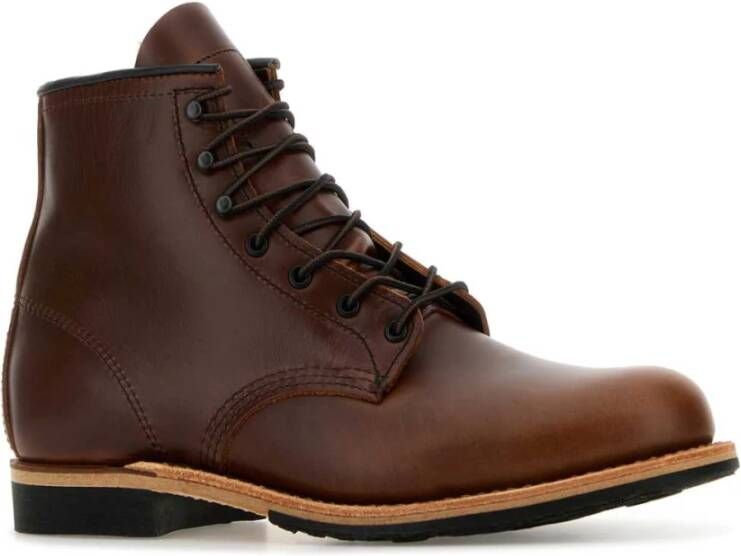 Red Wing Shoes Karamel Leren Enkellaarzen Brown Heren