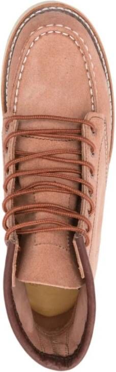 Red Wing Shoes Klassieke Moc Leren Enkellaarzen Pink Dames