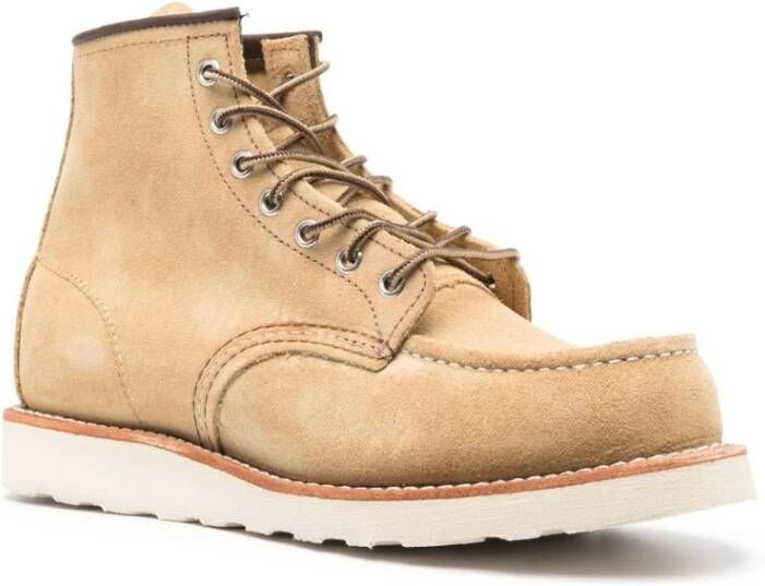 Red Wing Shoes Klassieke Moc Veterlaarzen Beige Heren