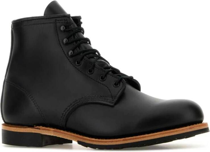 Red Wing Shoes Zwarte leren enkellaarzen Black Heren