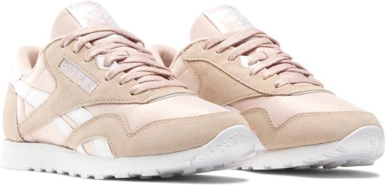 Reebok Fluwelen Classic Nylon Dames Sneaker Beige Dames