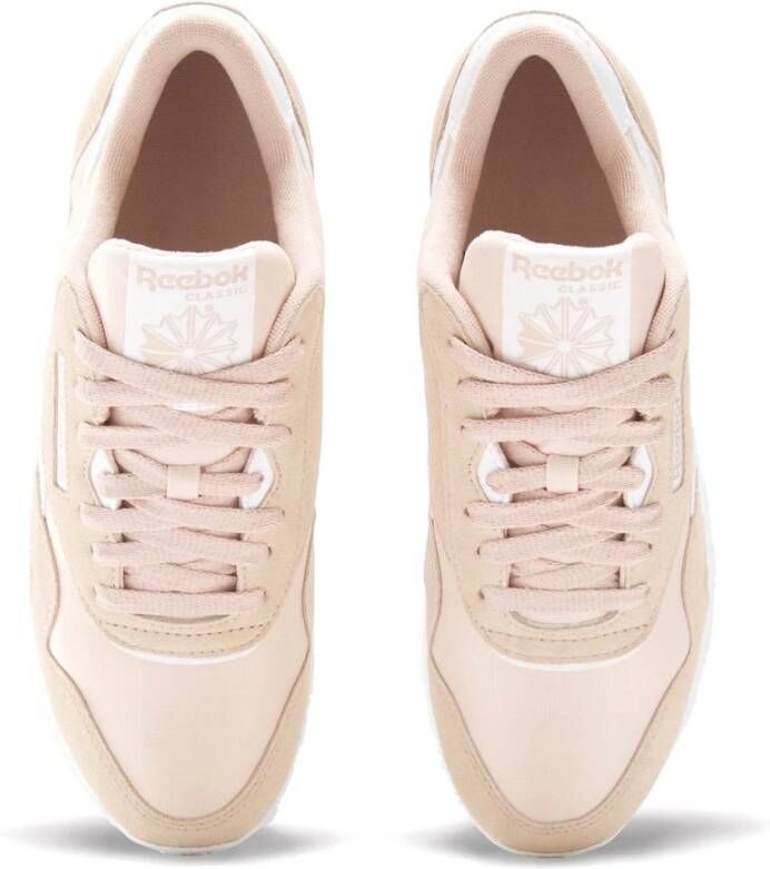 Reebok Fluwelen Classic Nylon Dames Sneaker Beige Dames