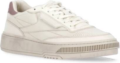 Reebok Ivoor Leren Sneakers Ronde Neus Beige Heren