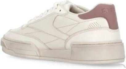 Reebok Ivoor Leren Sneakers Ronde Neus Beige Heren