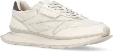 Reebok Ivoor Leren Sneakers Ronde Neus Beige Heren