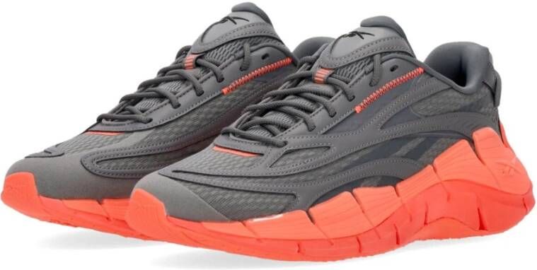 Reebok Zig Kinetica 2.5 Lage Sneaker Grijs Oranje Gray Heren